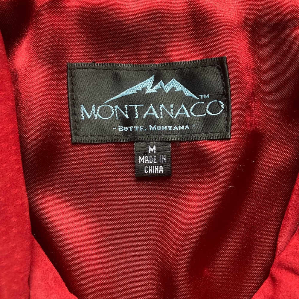 Vintage Montanaco Red Leather Jacket Studded Size Medium - Picture 4 of 4